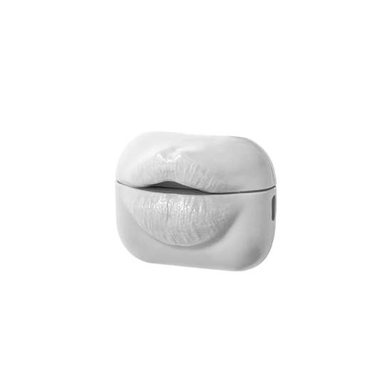 Lip Shaped Airpods Case - Grey