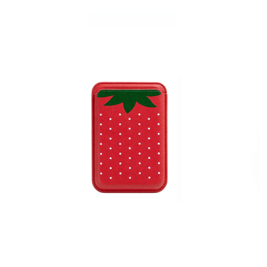 Magnetic Card Holder - Strawberry