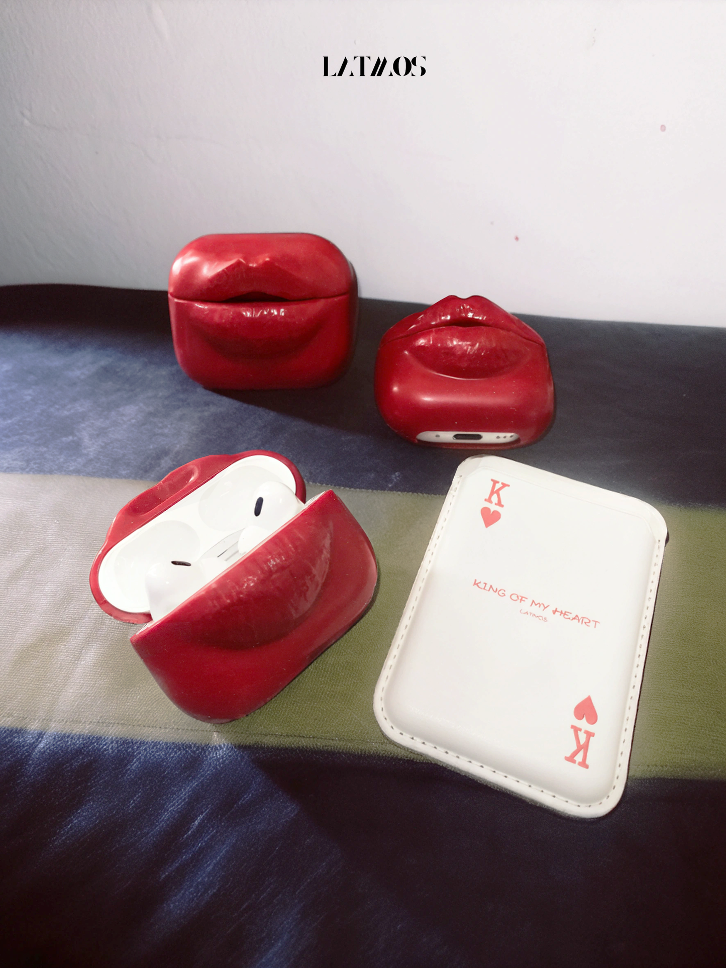 Lip Shaped Airpods Case - Red