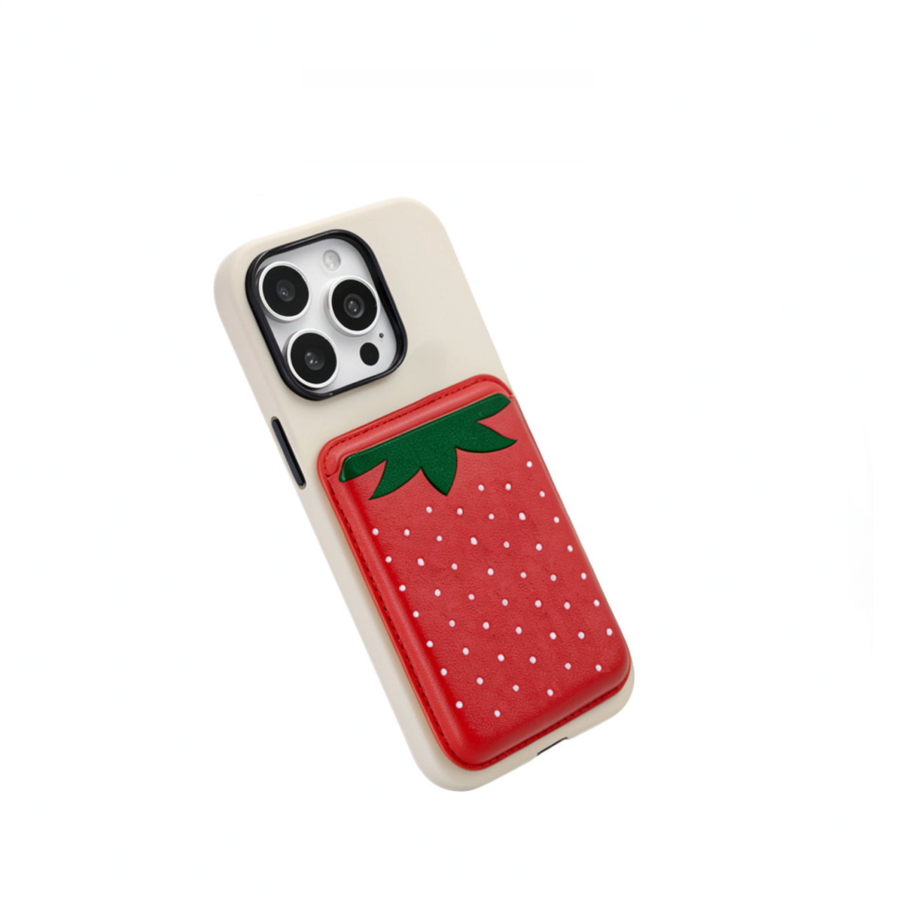 Magnetic Card Holder - Strawberry