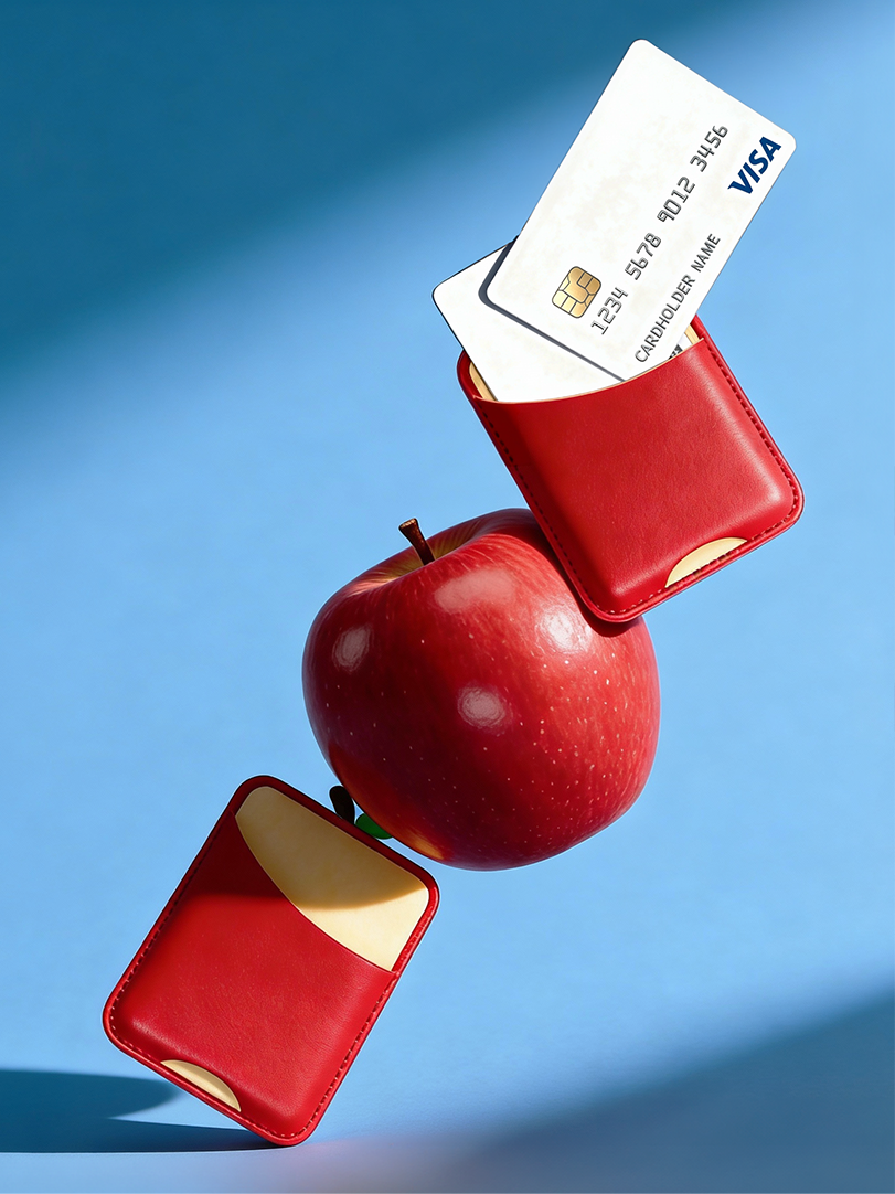 Magnetic Card Holder - Little Apple